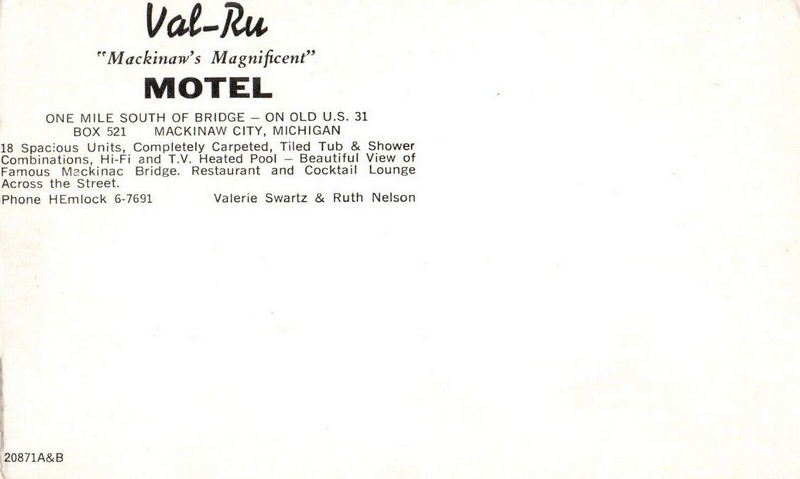 Val-Ru Motel (Andersons Inn) - Val-Ru Motel 1960S (newer photo)